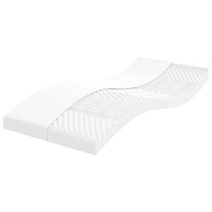 vidaXL Schaumstoffmatratze Wei&szlig; 100x210 cm 7-Zonen H&auml;rtegrad 20 ILD