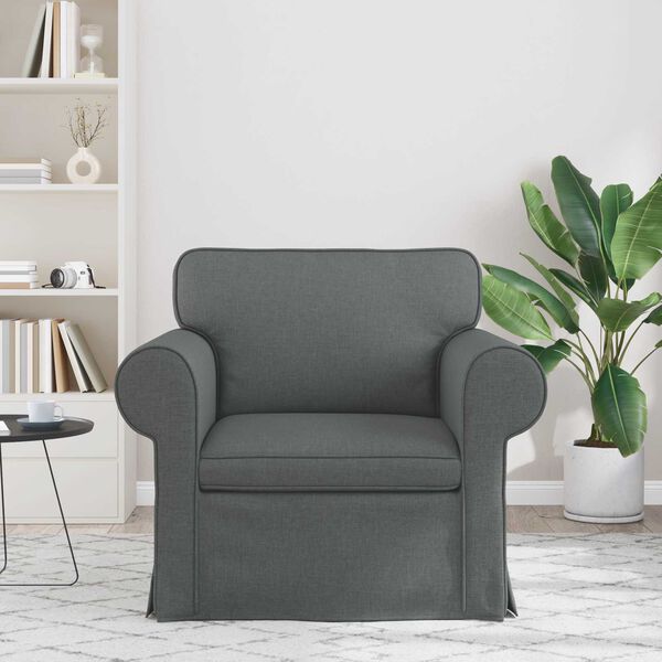 vidaXL Sofa Dunkelgrau Gesamtabmessungen: 95 x 82 x 80 cm (B x T x H)