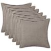vidaXL Kissenbezug 6 pcs HOUTEN Hellgrau 80 x 80 cm Boucl&eacute;