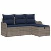 vidaXL Gartensofa-set 4 stk. 3-Sitzanzahl Grau und Marineblau