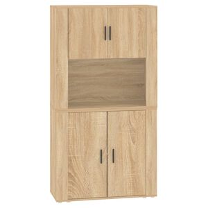 vidaXL Highboard Sonoma-Eiche Holzwerkstoff