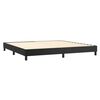 vidaXL Boxspringbett mit Matratze & LED Schwarz 200x200 cm Kunstleder