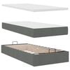 vidaXL Ottoman-Bett mit Matratze Dunkelgrau 80x200 cm Stoff
