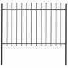 vidaXL Gartenzaun Woerden mit Speerspitze Stahl 170 x 120 cm Schwarz