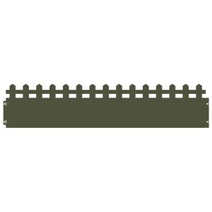 vidaXL Rasenkanten 10 pcs Olive Gr&uuml;n 103 x 0,05 x 22 cm Stahl