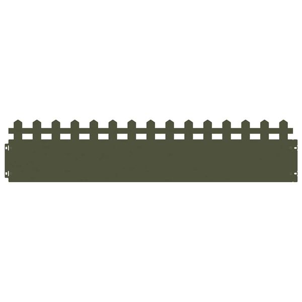 vidaXL Rasenkanten 10 pcs Olive Gr&uuml;n 103 x 0,05 x 22 cm Stahl