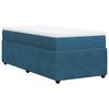 vidaXL Boxspringbett mit Matratze Dunkelblau 90x190 cm Samt