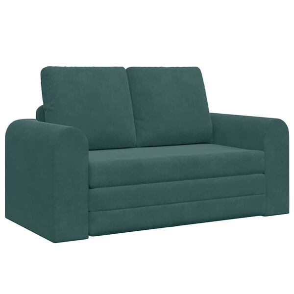 vidaXL Schlafsofa 60cm Dunkelgr&uuml;n Samt