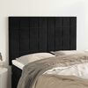 vidaXL Kopfteil Schwarz 144x5x118/128 cm Samt