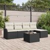 vidaXL Gartensofa-set mit Speicher 6 pcs Braun Poly-Rattan