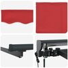vidaXL Einziehbare Markise Rot 350 x 250 cm Polyester und Metall