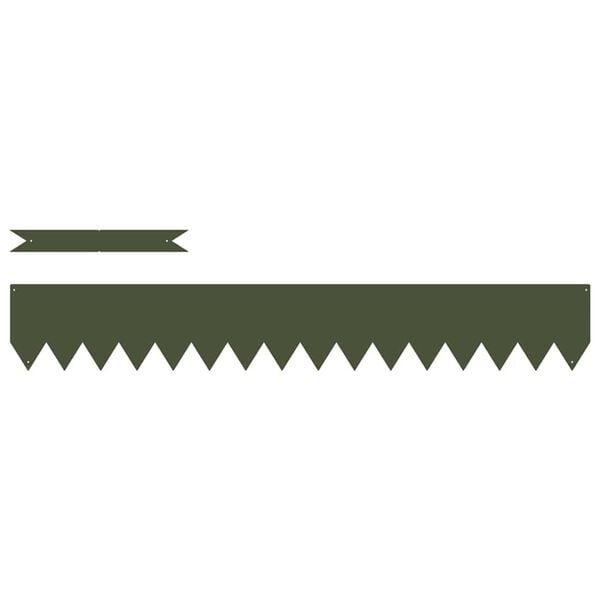 vidaXL Raseneinfassung 10 pcs Olive Gr&uuml;n 100 x 0,05 x 20 cm