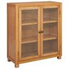 vidaXL Schrank mit Regal Braun 80 x 35 x 95 cm Massives Eichenholz