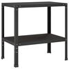 vidaXL Pflanztisch 80 x 50 x 80 cm Pulverbeschichteter Stahl Schwarz
