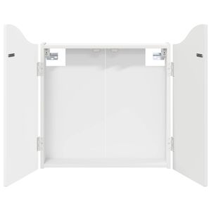 vidaXL Dartboard Schrank Wei&szlig; 56 x 12 x 63 cm Holzwerkstoff