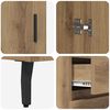 vidaXL Highboard mit Schubladen 2 pcs Artisan-Eiche Holzwerkstoff