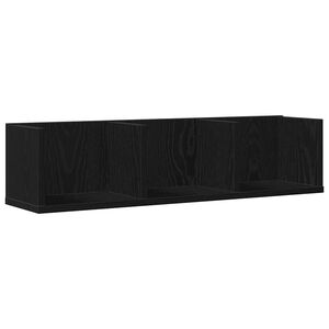 vidaXL Wandregal Wandhalterung Schwarz Eichen-Optik 75 x 18 x 18 cm