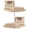 vidaXL Massivholzbett mit Regal ohne Matratze 135x190 cm Kiefernholz