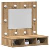 vidaXL Spiegelschrank Artisan-Eiche 60 x 31,5 x 62 cm Holzwerkstoff