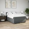 vidaXL Boxspringbett mit Matratze Dunkelgrau 140x190 cm Stoff