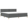 vidaXL Boxspringbett mit Matratze Dunkelgrau 200 x 200 cm Stoff