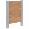 vidaXL M&uuml;lltonnenzaun Braun 85 x 12 x 115 cm Aluminium und WPC