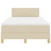 vidaXL Boxspringbett mit Matratze Creme 120 x 200 cm Stoff
