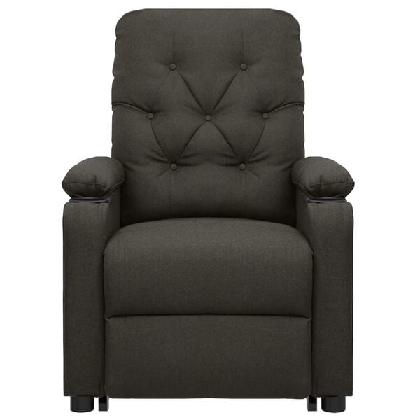 vidaXL Massagesessel mit Aufstehhilfe Taupe Stoff