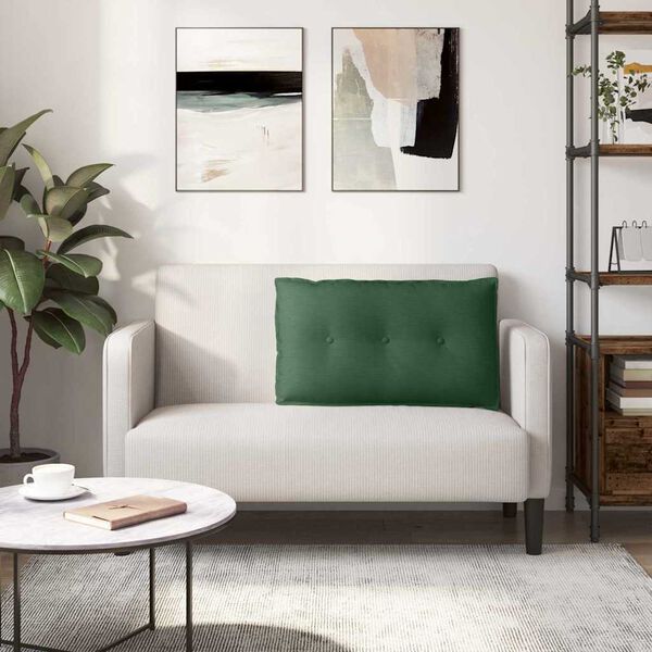 vidaXL R&uuml;ckenkissen Dschungelgr&uuml;n 80 x 50 cm Cordstoff