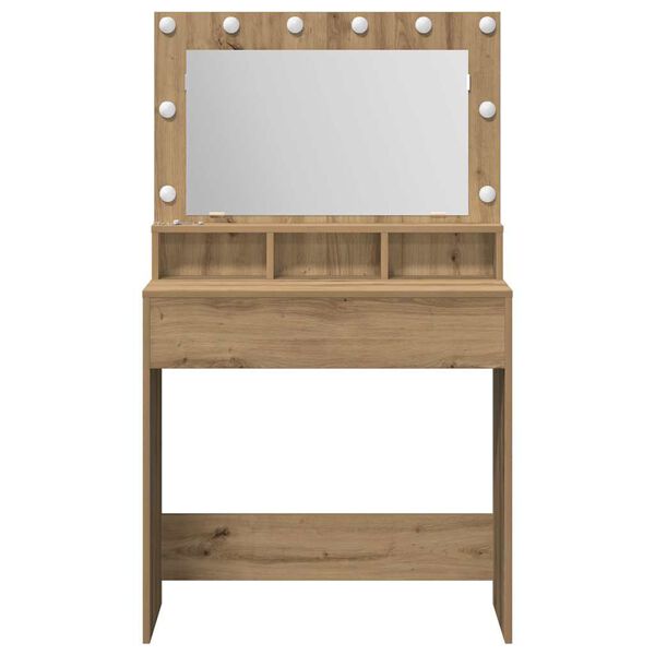 vidaXL Schminktisch Artisan-Eiche 75,5 x 41 x 135 cm Holzwerkstoff