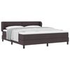 vidaXL Boxspringbett mit Kopfteil Dunkelbraun 180 x 200 cm Stoff