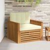 vidaXL Outdoor-Sofagarnitur Massives Akazienholz und Polyester Natur