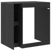 vidaXL Waschmaschinen-Schrank Schwarz Eichen-Optik 87 x 60 x 89 cm