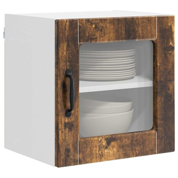 vidaXL K&uuml;chenschrank mit Regal 2 pcs Ger&auml;ucherte Eiche 40 x 31 x 40 cm