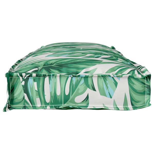 vidaXL Palettenkissen f&uuml;r Bank Floral Blattmuster 110 x 40 x 8 cm