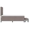 vidaXL Boxspringbett mit Kopfteil Taupe 90 x 200 cm Stoff
