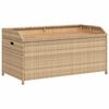 vidaXL Bank mit Stauraum Beige 100x50x52 cm Poly Rattan Akazienholz