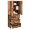 vidaXL Highboard Wandmontiert Altholz 69,5 x 34 x 180 cm Holzwerkstoff