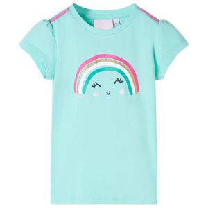 Kinder-T-Shirt Helles Minzgr&uuml;n 104
