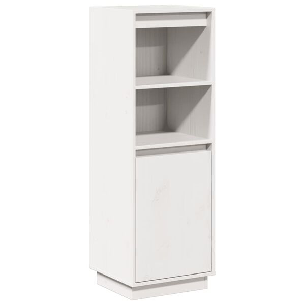 vidaXL Highboard Weiß 37x34x110 cm Massivholz Kiefer