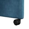 vidaXL Esszimmerst&uuml;hle mit Rollen 2 pcs Blau 58 x 67 x 97 cm Samt