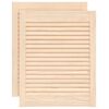 vidaXL Schrankt&uuml;ren Lamellen-Design 2 Stk. 61,5x49,4 cm Massivholz