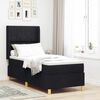vidaXL Boxspringbett mit Matratze Schwarz 80 x 200 cm Stoff