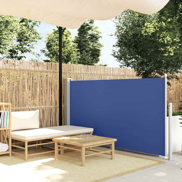 vidaXL Ausziehbare Seitenmarkise 100×500 cm Blau