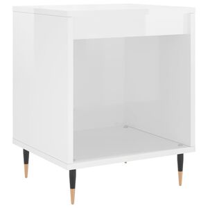 vidaXL Nachttisch Hochglanz-Wei&szlig; 40x35x50 cm Holzwerkstoff