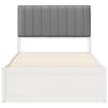 vidaXL Bettgestell mit gepolstertem Kopfteil Hellgrau 100 x 200 cm