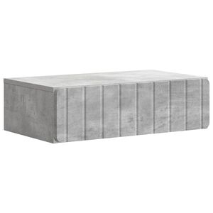 vidaXL Wandmontierter Beistelltisch Betongrau 59 x 34,5 x 17 cm