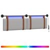 vidaXL H&auml;ngendes Kopfteil Mit LED Licht Wolkengrau Antikes PU