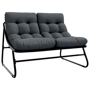 vidaXL gartenm&ouml;bel Schwarz 110 x 81 x 71 cm Pulverbeschichteter Stahl