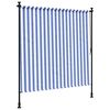 vidaXL Außenrollo Blau und Weiß 200x270 cm Stoff und Stahl